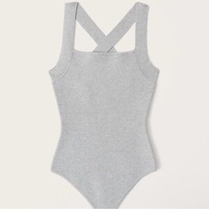 Abercombie Gray Sweater Tank Top Bodysuit